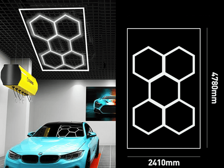 Five hole framed honeycomb lamp